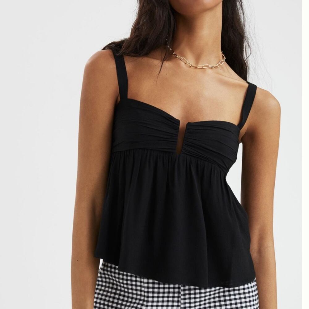 Mare Mare x Anthropologie Notch Tank Top Black XS